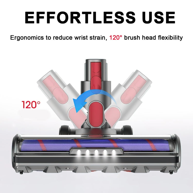 For Dyson V7 V8 V10 V11 Vacuum Cleaner Motor Head Soft Bristle Roller Brush With Light