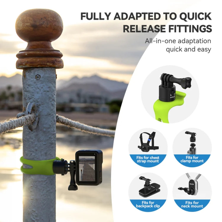 TELESIN TLQ-005 Elastic Quick Release Stand Multi-functional Fixed Silicone Strap Accessories My Store