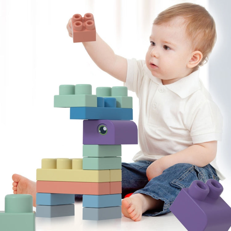 Baby Chewable Soft Building Blocks Children Large Particle Puzzle Soft Rubber Toys Reluova