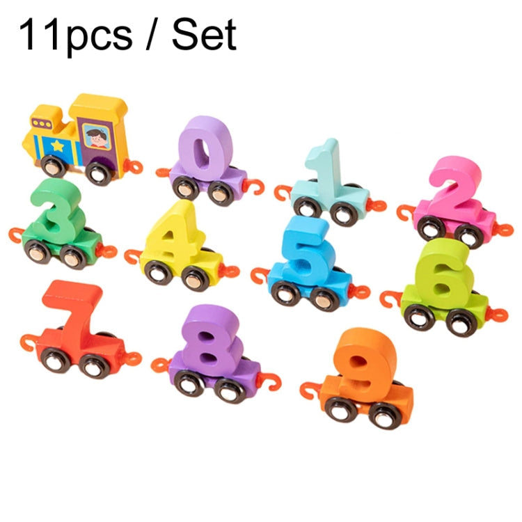 11pcs / Set Children Puzzle Train Block Toys Early Learning Awareness Numbers Track Toys