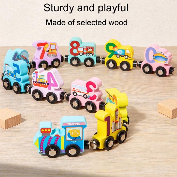 11pcs / Set Children Puzzle Train Block Toys Early Learning Awareness Numbers Track Toys