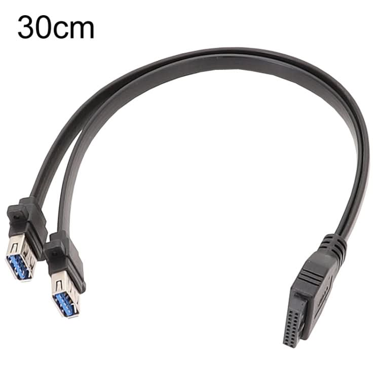 Motherboard USB3.0 Panel Cable Front 19Pin To Dual-Port A Female Data Flat Cable My Store