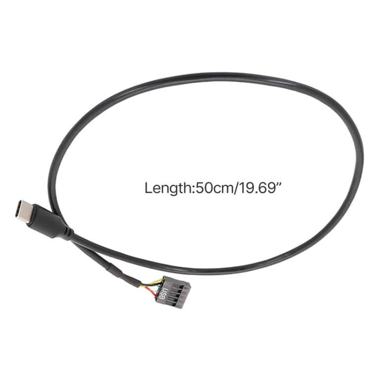 Motherboard USB 9Pin To Type-C Straight Data Double Shielded Cable My Store