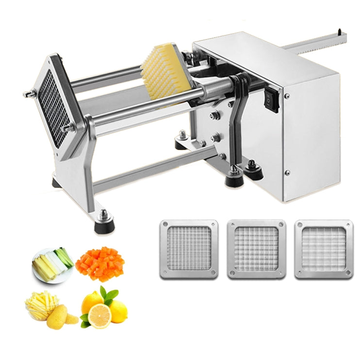 60W Commercial French Fry Cutter Electric Potato Cutter Machine With 3 Blade