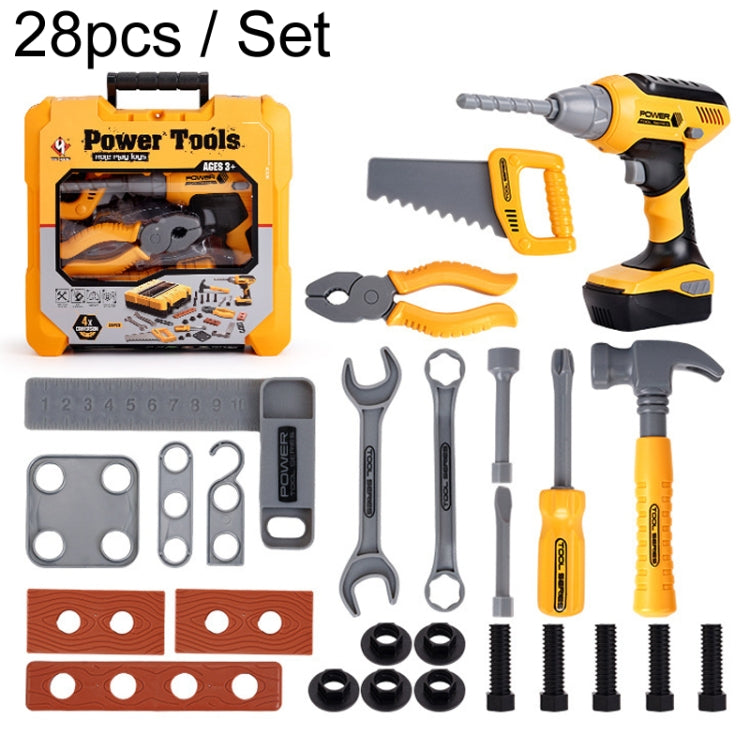 28pcs / Set Children Toolbox Toy Set Pretend Role Playing Simulation Repair Tools Reluova