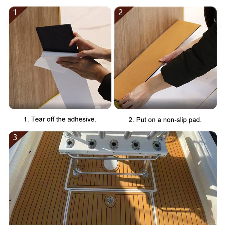 Yacht RV Modification Imitation Teak Floor EVA Anti-slip Mat