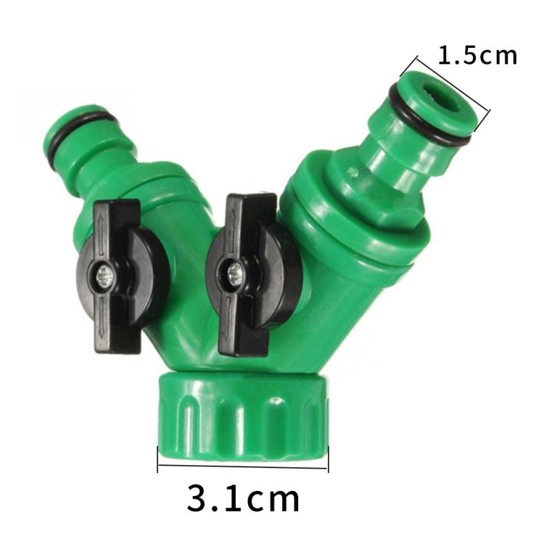 2 Way Garden Plumbing Hose Quick Connect Switch Horticultural Irrigation Faucet Ball Valve