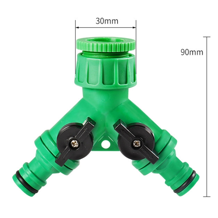 2 Way Garden Plumbing Hose Quick Connect Switch Horticultural Irrigation Faucet Ball Valve