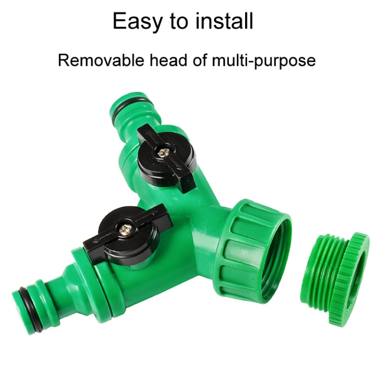 2 Way Garden Plumbing Hose Quick Connect Switch Horticultural Irrigation Faucet Ball Valve