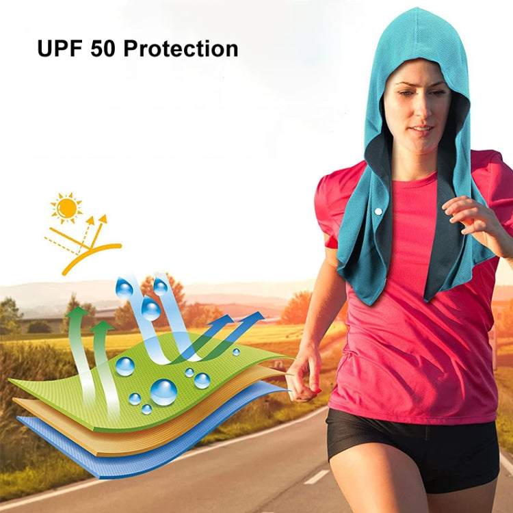 U Shape Cold Feeling Hooded Towel Beach Camping Fitness Sun Protection Quick Drying Sports Cooling Headband My Store