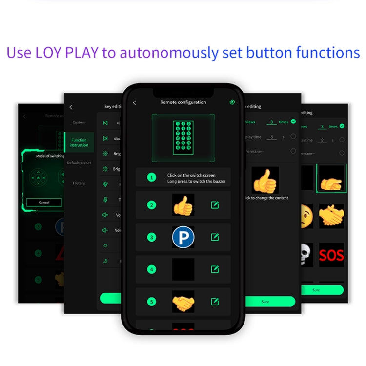 HI.GROOM Car LED Customized Pixel Emoji Lights Bluetooth Remote Control Interactive AI Screen ÎҵÄÉ̵ê