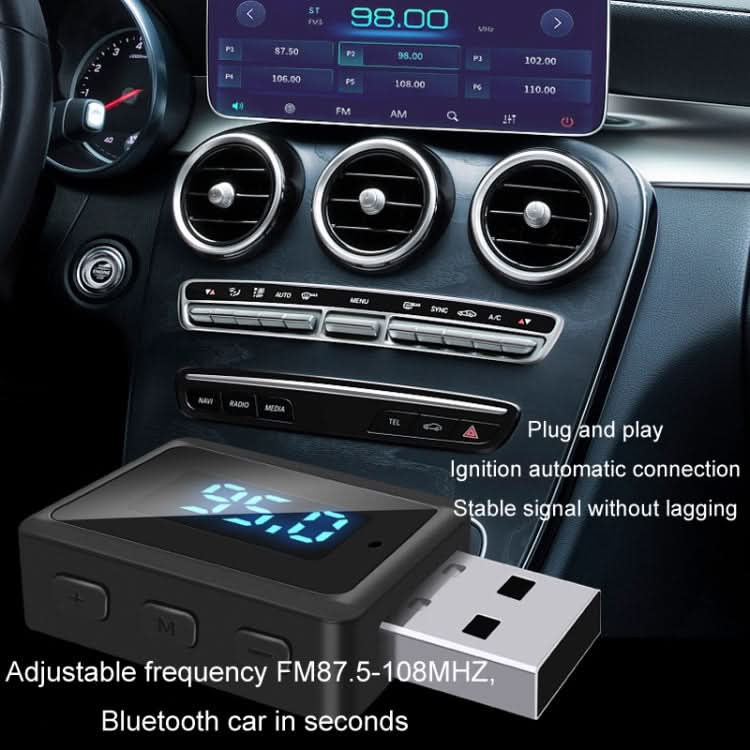 T60 Bluetooth 5.3 Audio Receiver Transmitter Car Radio USB FM Bluetooth Receiver