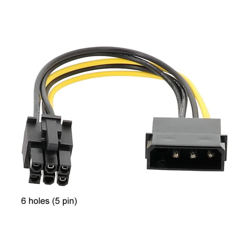 Large 4Pin To 6Pin Power Cord Graphics Card Adapter Cable My Store