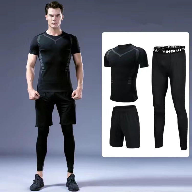 3pcs / Set Men Gym Running Clothes Set Quick Dry Sports T Shirt My Store