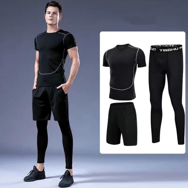 3pcs / Set Men Gym Running Clothes Set Quick Dry Sports T Shirt My Store