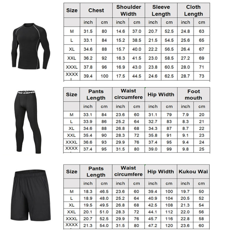 3pcs / Set Men Gym Running Clothes Set Long-Sleeved Quick-Drying Sports Suit My Store