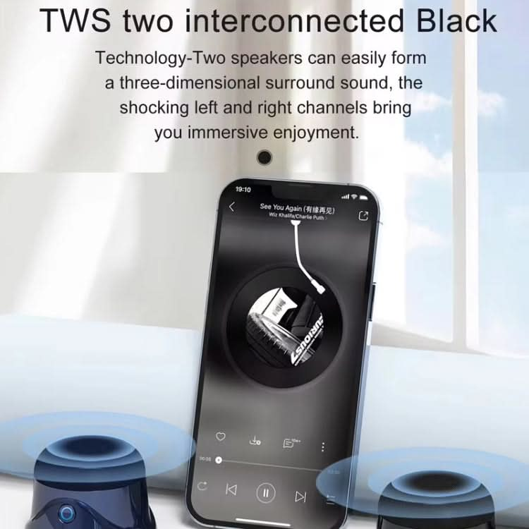 Magnetic Wireless Bluetooth Speaker Subwoofer Mini Portable TWS Mobile Phone Speaker