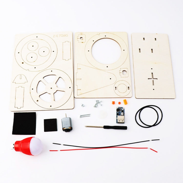 DIY Hand-cranked Generator Science Creator Invention Material Kit Children Handmade Fun Toy Gift