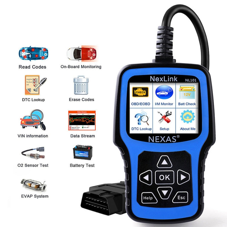 Nexas NL101 Universal OBD2 Scanner Diagnostic Tool & Battery Tester With OBDII ÎҵÄÉ̵ê