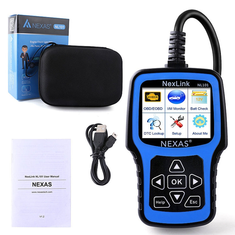 Nexas NL101 Universal OBD2 Scanner Diagnostic Tool & Battery Tester With OBDII