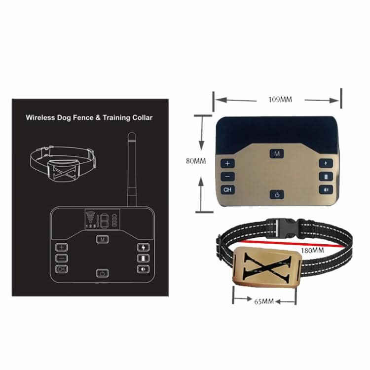 Pet Electronic Fence Wireless Stop Barker Outdoor Dog Collar Remote Control Dog Trainer - Reluova