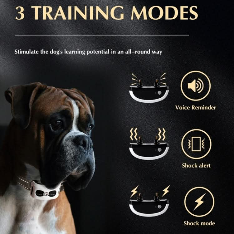 Pet Electronic Fence Wireless Stop Barker Outdoor Dog Collar Remote Control Dog Trainer - Reluova