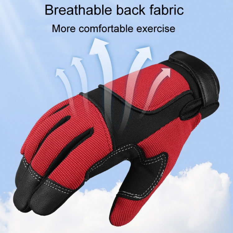 1pair Children Full Finger Breathable Anti-Fall Riding Gloves Outdoor Bicycle Protective Gloves