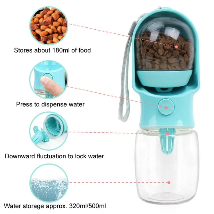 2 In 1 Pet Feeder Dogs Drinking Water Bottle Outdoor Walking Dog Portable Water Cup-Reluova