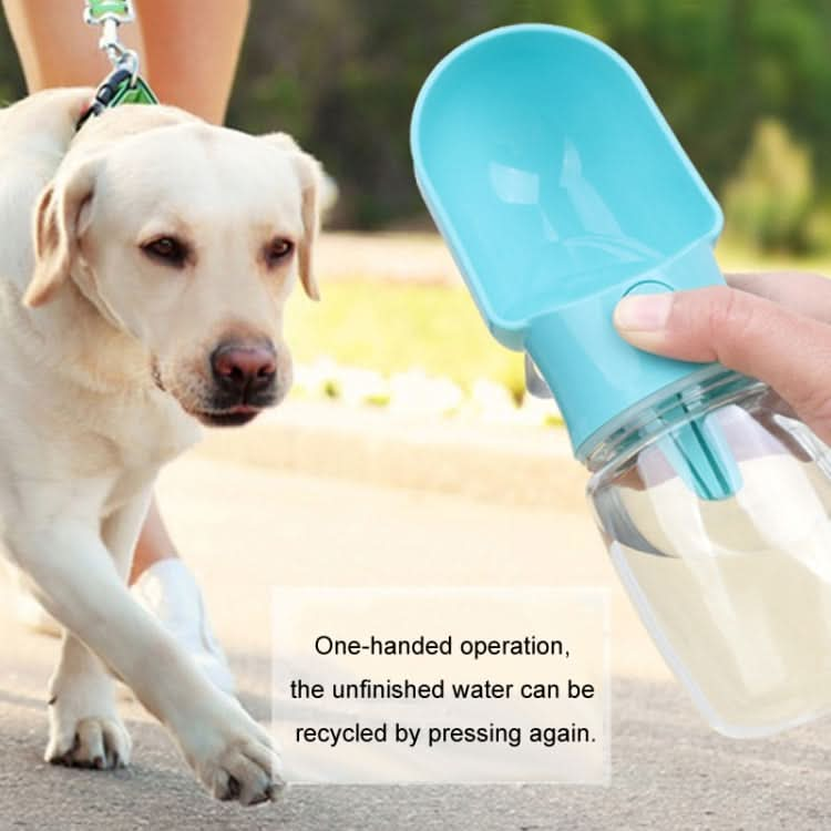 2 In 1 Pet Feeder Dogs Drinking Water Bottle Outdoor Walking Dog Portable Water Cup, Size: 320ml+180ml(Green)-Reluova