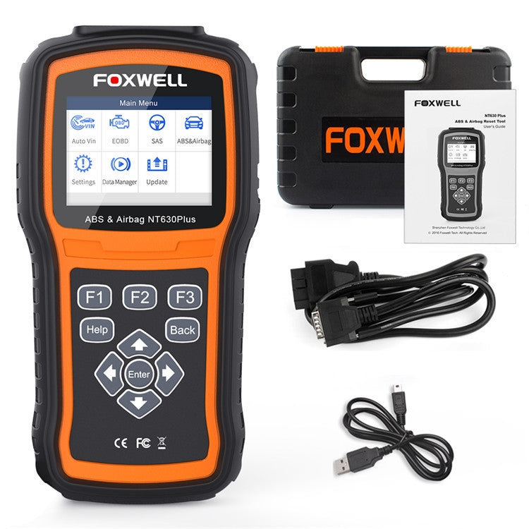 FOXWELL NT630 Plus OBD2 Scanner SRS ABS Code Reader SAS OIL EPB Reset Diagnostic