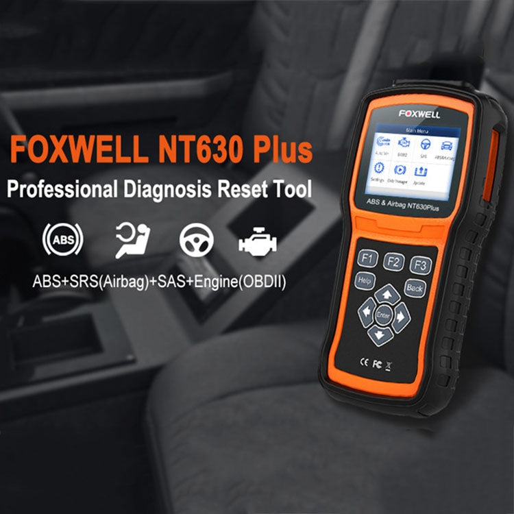 FOXWELL NT630 Plus OBD2 Scanner SRS ABS Code Reader SAS OIL EPB Reset Diagnostic