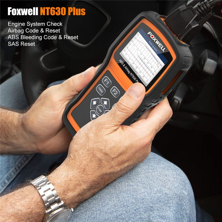 FOXWELL NT630 Plus OBD2 Scanner SRS ABS Code Reader SAS OIL EPB Reset Diagnostic