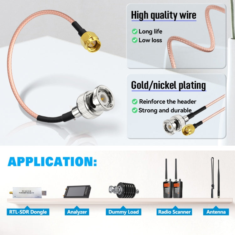 SMA Male To BNC Male RG316 Coaxial RF Adapter Cable My Store