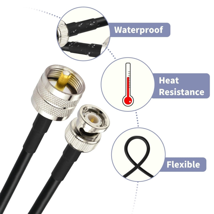 BNC Male To UHF Male RG58 Adapter Cable Reluova