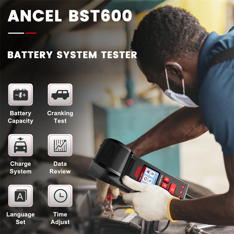 ANCEL 12V/24V Printer-Type Car Battery Tester Battery Power CCA Internal Resistance Life Detector