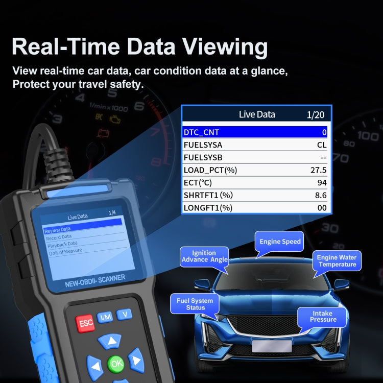 Automobile Fault Diagnostic Instrument OBD2 Engine Tester ELM327