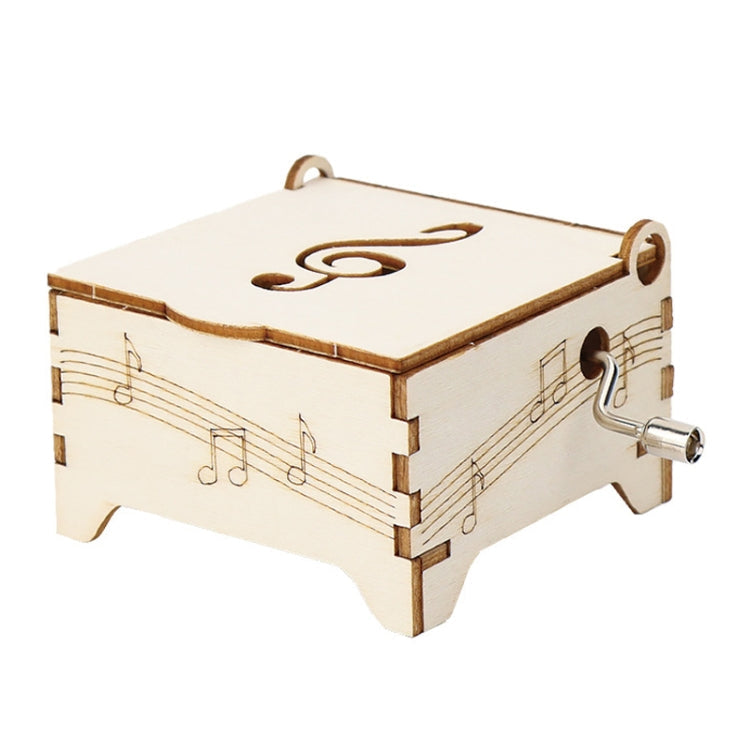 Wooden Hand-cranked Music Box DIY Children Invention Eight-tone Box Technology Teaching Aids