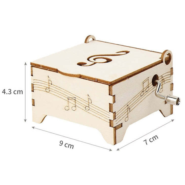 Wooden Hand-cranked Music Box DIY Children Invention Eight-tone Box Technology Teaching Aids