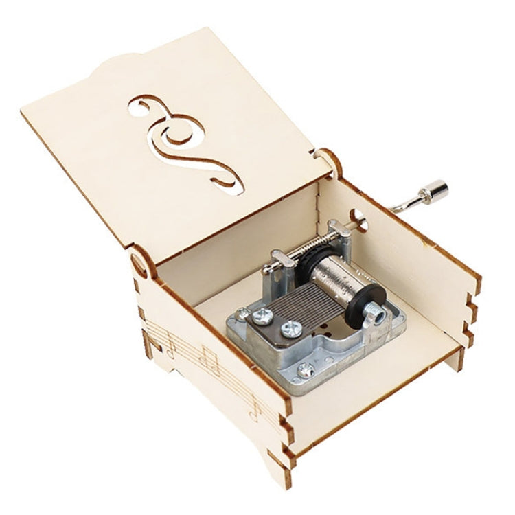 Wooden Hand-cranked Music Box DIY Children Invention Eight-tone Box Technology Teaching Aids Reluova