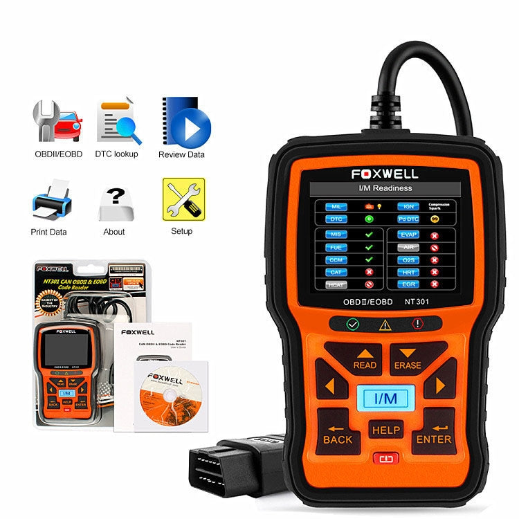 FOXWELL NT301 OBD2 Car Fault Diagnostic Instrument Live Data Code Reader Tool ÎҵÄÉ̵ê