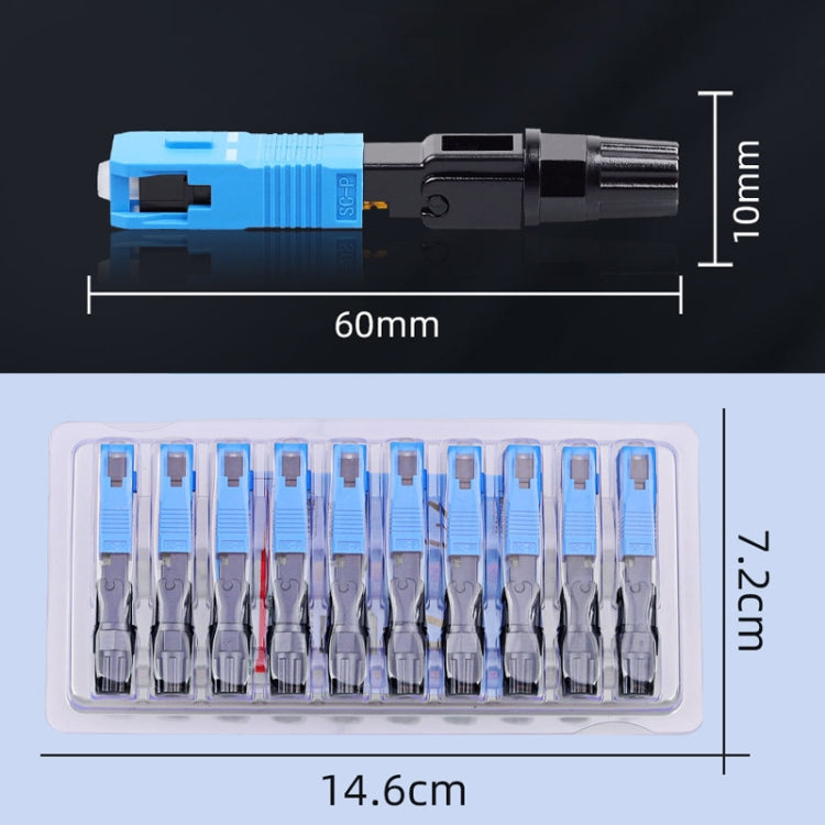 10pcs SC-UPC Telecom Grade FTTH Connector Pre-Embedded Cold Splice Coupler