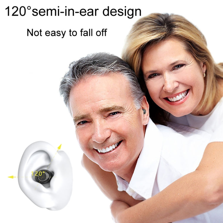 1pair Rechargeable Semi-In-Ear Hearing Aid Elderly Sound Amplifier-Reluova