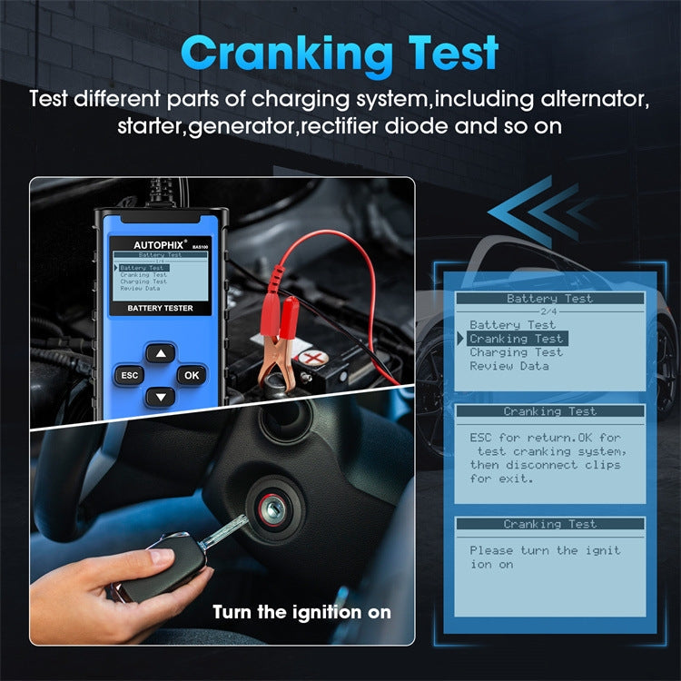 AUTOPHIX BAS100 12V / 24V 100-2000CCA Car Battery Test Analyzer ÎҵÄÉ̵ê