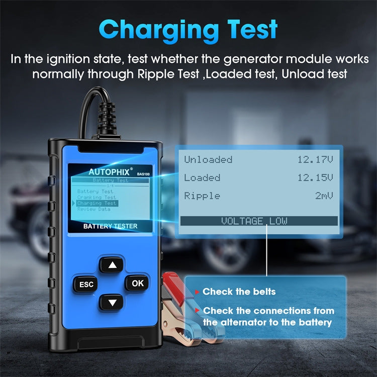 AUTOPHIX BAS100 12V / 24V 100-2000CCA Car Battery Test Analyzer ÎҵÄÉ̵ê