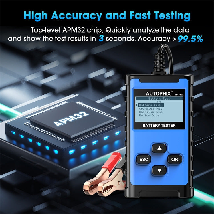 AUTOPHIX BAS100 12V / 24V 100-2000CCA Car Battery Test Analyzer