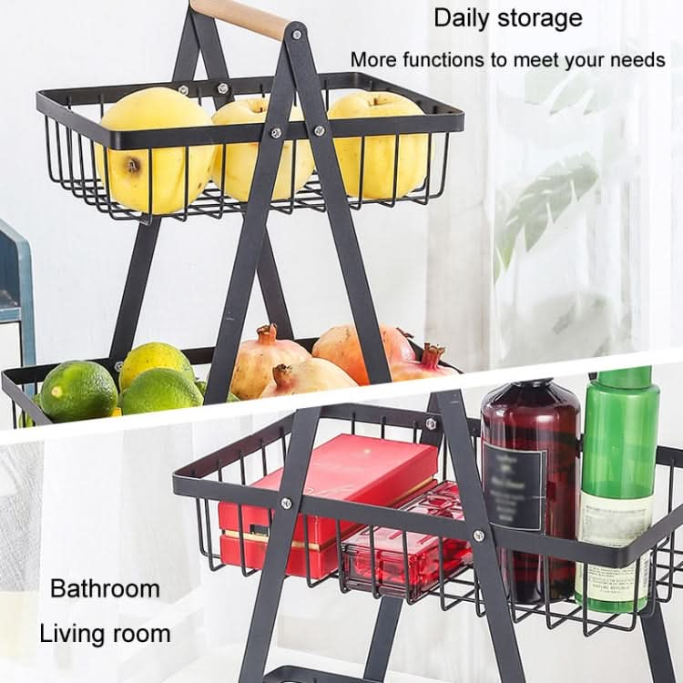 3-Layer Handheld Fruit Basket Removable Living Room Kitchen Bread Snacks Storage Basket