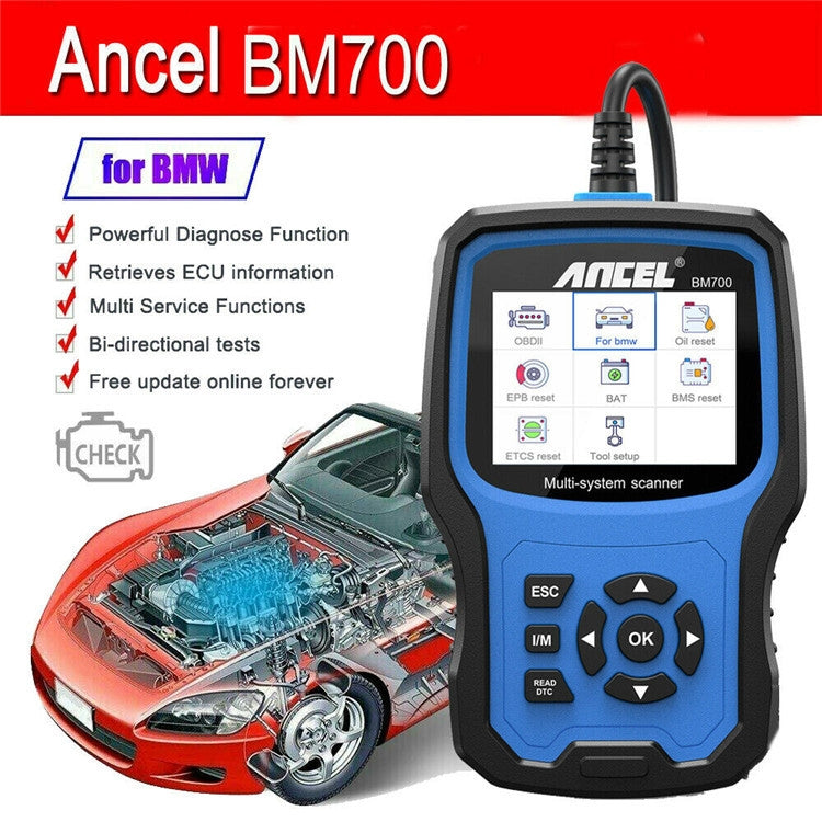 ANCEL BM700 For BMW Full System Diagnostic OBDII Tester Maintenance And Resetting Repair Tools