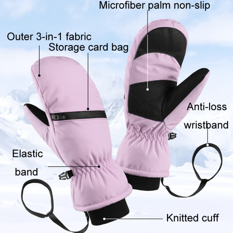 Winter Padded Ski Gloves Outdoor Windproof Warm Sports Gloves Reluova