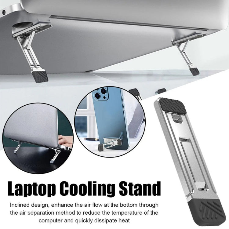 2pcs Invisible Cooling Stand Heightening Pad For Laptop & Smartphones & Tablet