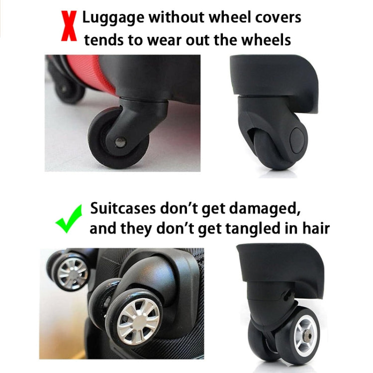 8pcs /Set Luggage Wheel Silicone Protective Cover Swivel Chair Wheel Sound Reducing Cover-Reluova